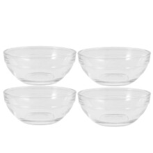 Soy Sauce Dipping Bowls Mini Bowls for Kitchen Sauces Clear Glass Dish 4Pcs