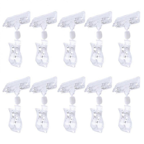 Clear Sign Clips for Display Practical Sign Clips Store Use Advertising 20Pcs