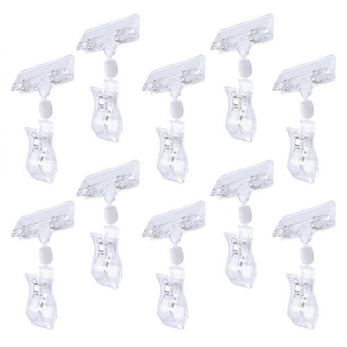 Clear Sign Clips for Display Practical Sign Clips Store Use Advertising 20Pcs 1