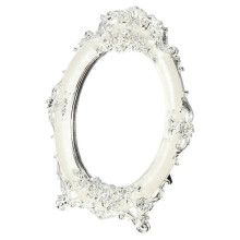 Retro Tabletop Mirror Durable Zinc and Glass Material for Home Decor Makeup Application 9.43x7.07 Inch 1Set