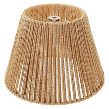 Boho Rattan Lamp Shade Large Woven Table Lampshade for Hotel Coffee Shop Home 25.00X18.50X13.50CM Painted Iron Frame 1Pack
