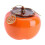 Ceramic Tea Canister Storage present Container Orange Color 8.1x8.1x7.5cm 1Pack 2