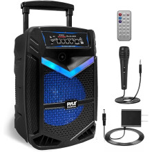 Portable Speakers, Party Speakers Bluetooth 1200W Rechargeable Indoor,Outdoor, 38.1 Cm Subwoofer 2.5 Cm Tweeter, Microphone and Speaker
