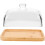 Dish with Lid Cheese Holder Picnics Rectangular Shape Wood 1Pcs 5