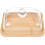 Dish with Lid Cheese Holder Picnics Rectangular Shape Wood 1Pcs 1