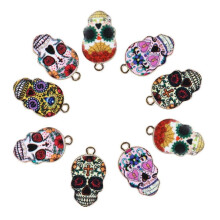 Metal Pendant Earring Accessories Necklace Pendants Assorted Color 2.2x1.2cm for Bracelet And Earrings 50Pcs