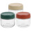Glass Jars Round Storage Jars Stackable for Kitchen Use 280ml 3Set 5