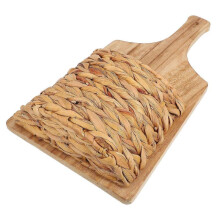 Hanging Fruit Basket Wall Hanging Wicker Basket for Home Use Multi 39.00X23.00X9.00CM Straw Wood Storage 1Pcs