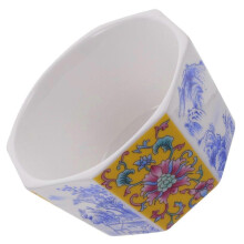 Tea Tasting Cup Ceramic Traditional Chinese Design Teaware for Friends Gathering Yellow 8X8X5CM Drinking Water 1Pcs