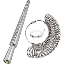 (As show, One size) Ring Size Measurer,Ring Sizer Ring Sizer Finger Sizer for Ring Sizes A-Z Metal/Steel/Plastic