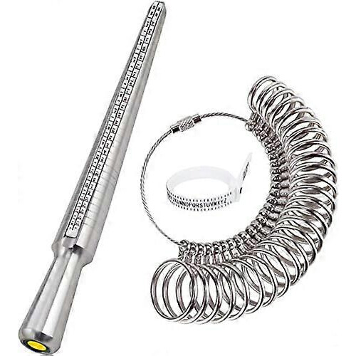 (As show, One size) Ring Size Measurer,Ring Sizer Ring Sizer Finger Sizer for Ring Sizes A-Z Metal/Steel/Plastic
