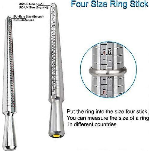 (As show, One size) Ring Size Measurer,Ring Sizer Ring Sizer Finger Sizer for Ring Sizes A-Z Metal/Steel/Plastic 1