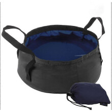 (As show, One size) Blue Collapsible Basin, Collapsible Bucket Multifunctional Portable Lightweight Waterproof Collapsible Basin with Storage Bag for Camping Travel Picni