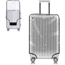 (As show, One size) Housse de Valise en PVC Transparent, 28 Pouces Protecteurs de Couverture de Valise Impermables en PVC Transparent Housses de Protection de Bagages en