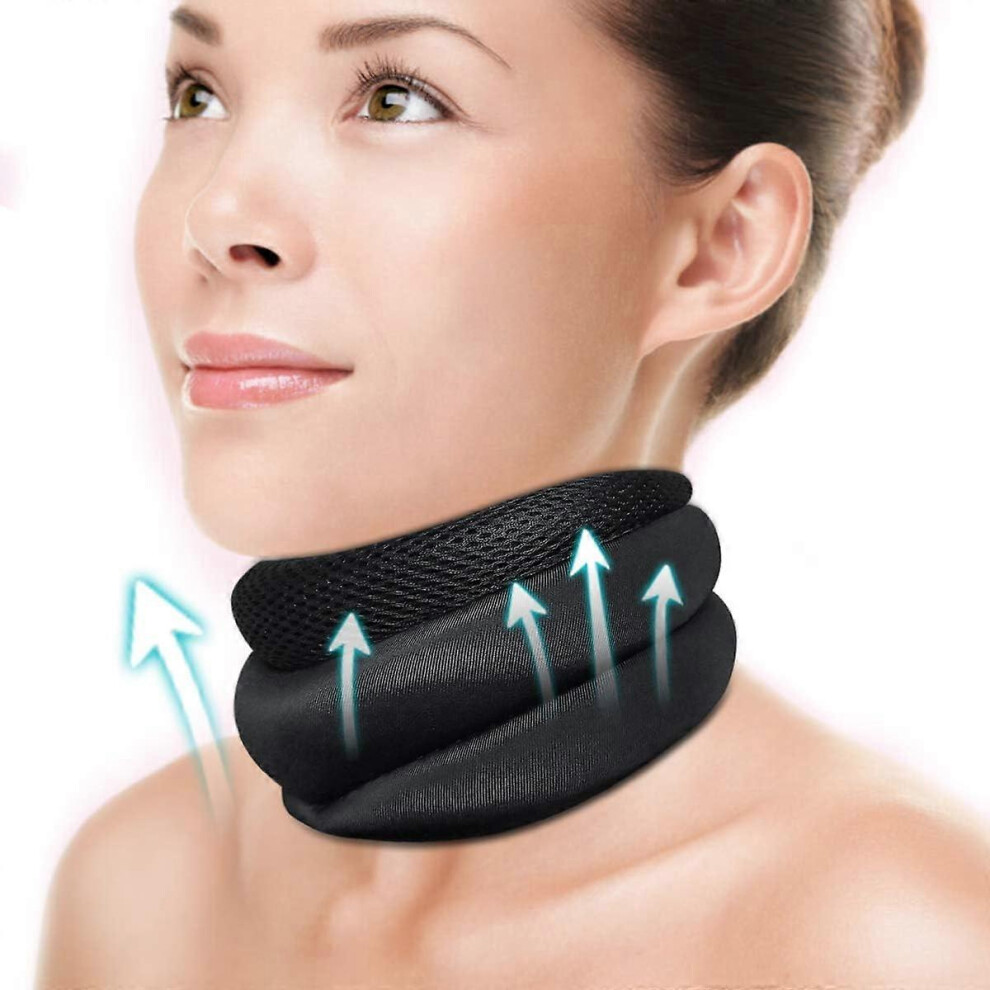 (As show, One size) Collier cervical, rglable, (M) super doux, soulage les douleurs et tensions cervicales - pour les voyages, le sommeil et le travai