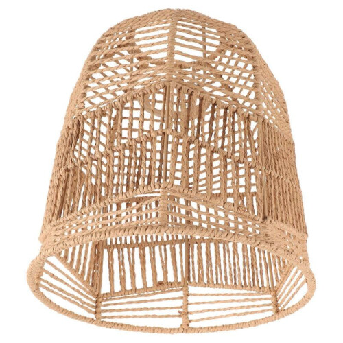 Pendant Lamp Shade Small Light Cover E27 Base Socket Indoor Use Light Brown 23.5x20.5cm 1Pcs 2