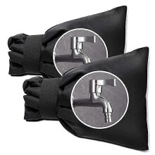 (As show, One size) Black Outdoor Faucet Protector Covers 2 Pack - Thick Outdoor Faucet Protection Against Freezing - Waterproof