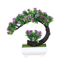 Artificial Plants Potted Fake Plants for Pots Plastic Green Plants in Pots for Windowsill Decoration 20 x 18 Cm Multi Color Relieve Eye Fatigue 1Pack