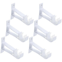 Curtain Rod Supports for Company Curtains White 11x8cm Simple Style 6Pack