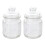 Kitchen Food Storage Container Transparent Round Shape Grain Canister for Home Users 7.5*12.5CM Moisture-Proof 2Set 1
