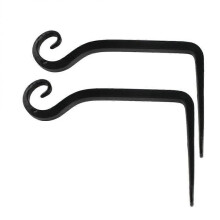 Hanging Basket Hook Flowerpot Holder European Style Balcony Use Art Curved Design 14.4x9.6x1.8cm 2Pcs