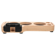 Wooden Tamper Stand Coffee Tamper Station Home Kitchen T-Shaped Stable Pressing Coffee Enthusiasts 24.80X10.00X2.70CM 1Pcs