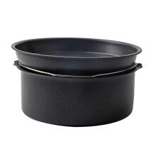 (As show, One size) Fryer Accessories Cake Barrel Pizza Pan Household Baking Mold Cake Baking Tray Kitchen Tool8in