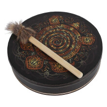 (As show, One size) Shaman Drum Vegetarian Totem Turtle Drum Sound Healer Shaman Drum with Drum Stick Home Decor Gift for Music Lovers