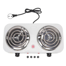 (As show, One size) 2000W Portable Electric Countertop Stove Hob Stove for Tea Coffee Kitchen Dual Heating Plate 220V240V EU Plug