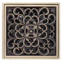 (As show, One size) Floor Drain Set Antique Deodorant Shower Drain for Bathroom Toilet Balcony Garage 10x10cm