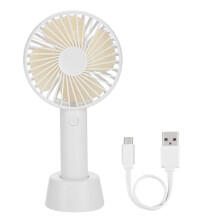 (As show, One size) Portable Mini Handlheld Fan Personal Desk Table Cooling Fan Cooling Desk Fan White