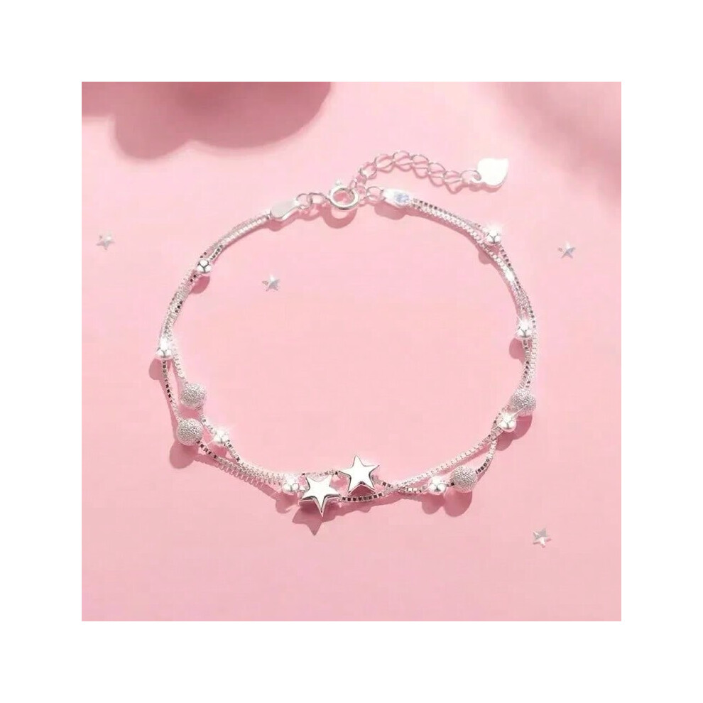 (03) 925 Sterling Silver Lucky Bead Bracelets Woman Vintage Luxury Original Multi-layer Ball Bracelet Designer Party Jewelry Gifts