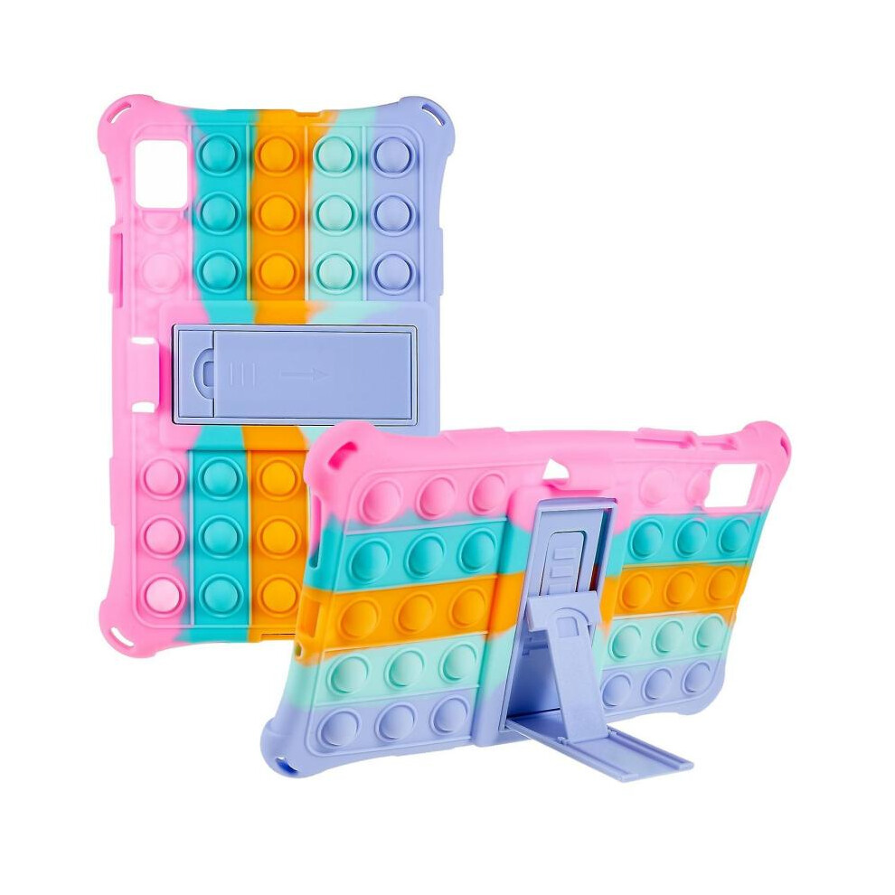 For Realme Pad Mini Fidget Pop Toys Push It Bubble Soft Case Tablet Shell with Built-in Kickstand