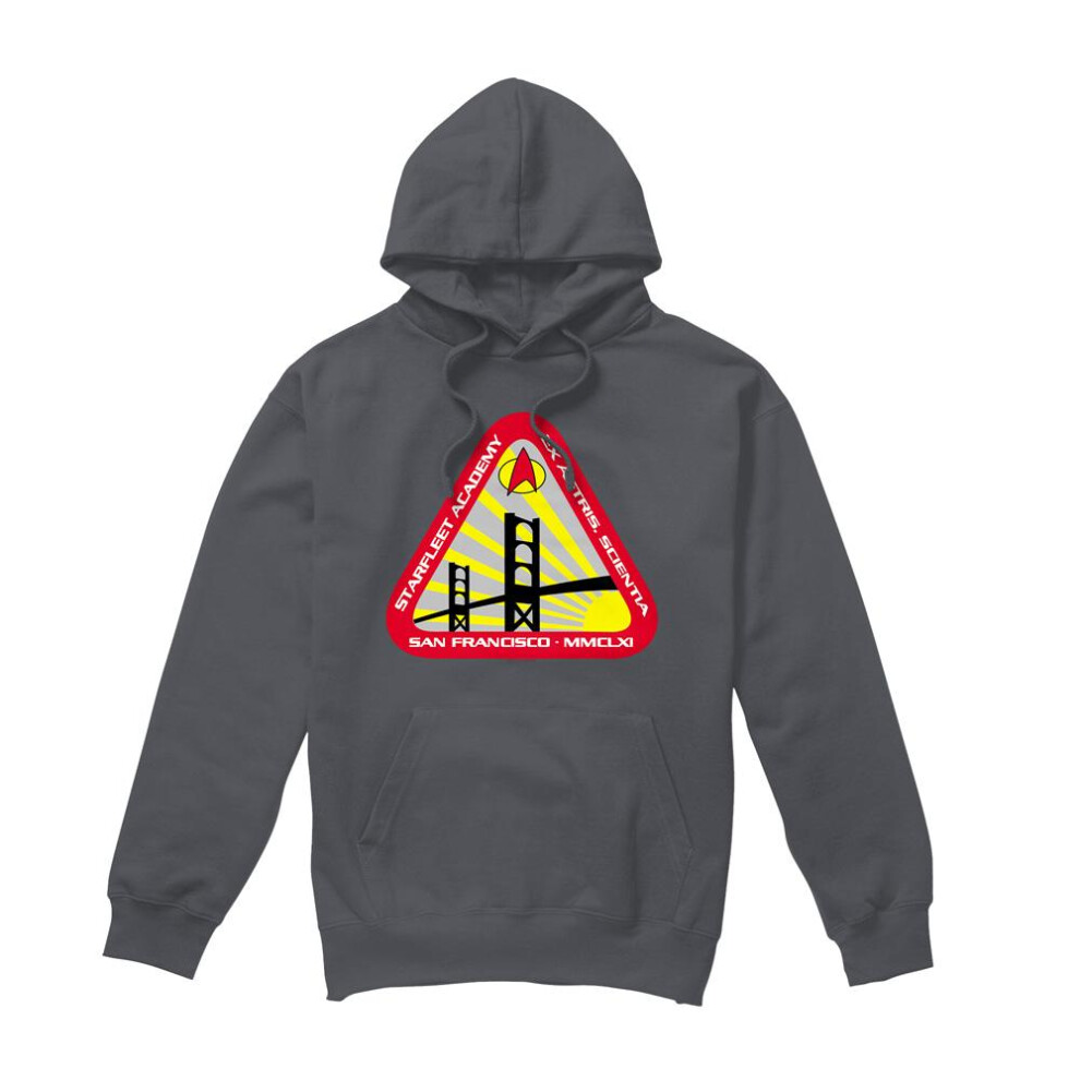 (L, Charcoal) Star Trek Mens Starfleet Academy Hoodie