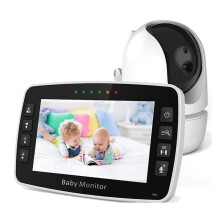 (Style A, Multicolor) SM43A 4.3-inch Wireless Video Baby Monitor Night Vision Two-Way Intercom Surveillance Camera with Te