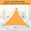 (As show, One size) Triangular Shade Sail 3x3x3m for UV Protection in Garden 2