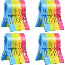 (As show, One size) Large Plastic Clothespins for Beach Towels and Clothes (16pcs)