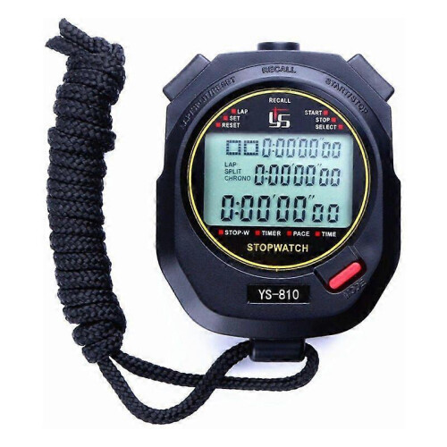 (As show, One size) Stopwatch with Whistle, 60 Memory and Light Function for Sports