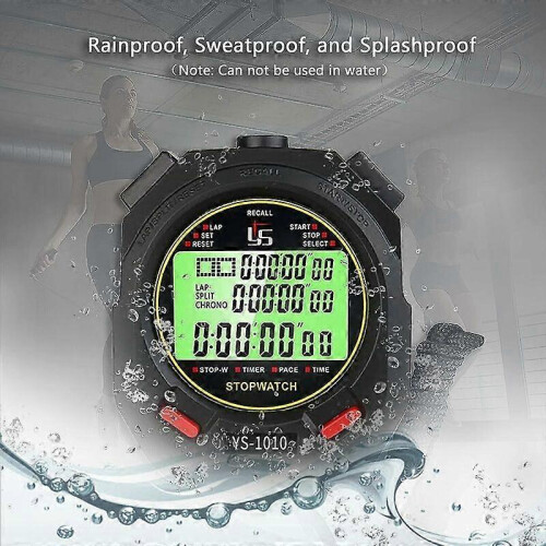 (As show, One size) Stopwatch with Whistle, 60 Memory and Light Function for Sports 1