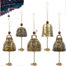 (As show, One size) 5 Pcs Bndiction Carillon Vent Phoenix Carillon Vent en Mtal pour la Maison et Jardin