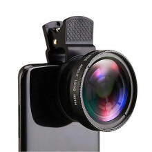 (As show, One size) Mobile Phone Lens with 0.45X Wide Angle and Macro HD Camera