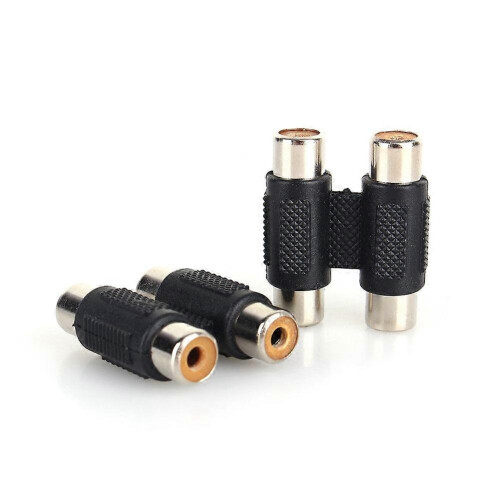 (As show, One size) Double RCA Female Coupler Adapter Extender