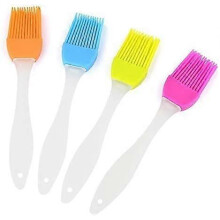 (As show, One size) 4 Silicone Brushes Roasting Brush Baking Brush Grilling Brush with 4 Colors/Soft Durable BBQ Brush Kitchen Brush/Heat Resistant Essential Kitchen Acce