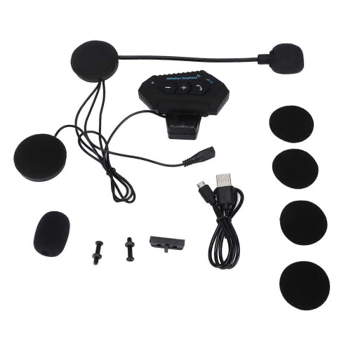 (As show, One size) Motorcycle Helmet Bluetooth Intercom with Hands-Free Automatic Answering 1