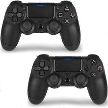 2-pack PS4 Controller DoubleShock Wireless for Playstation 4 black, gaming controller for PS4.