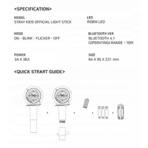 Stray Kids Lightstick Support Bluetooth Connection 1