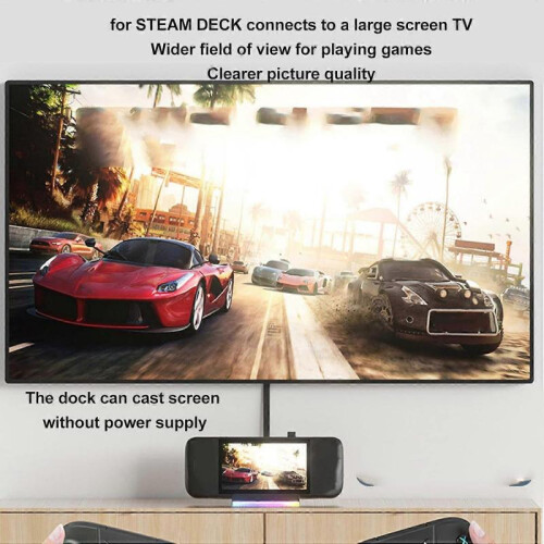 Steam Deck docking station, 5-in-1 Steam Deck dock with HDMI 2.0 4K 2