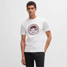 (XL, White) Hugo Boss Mens Porsche x Boss Mercerised Cotton T-Shirt