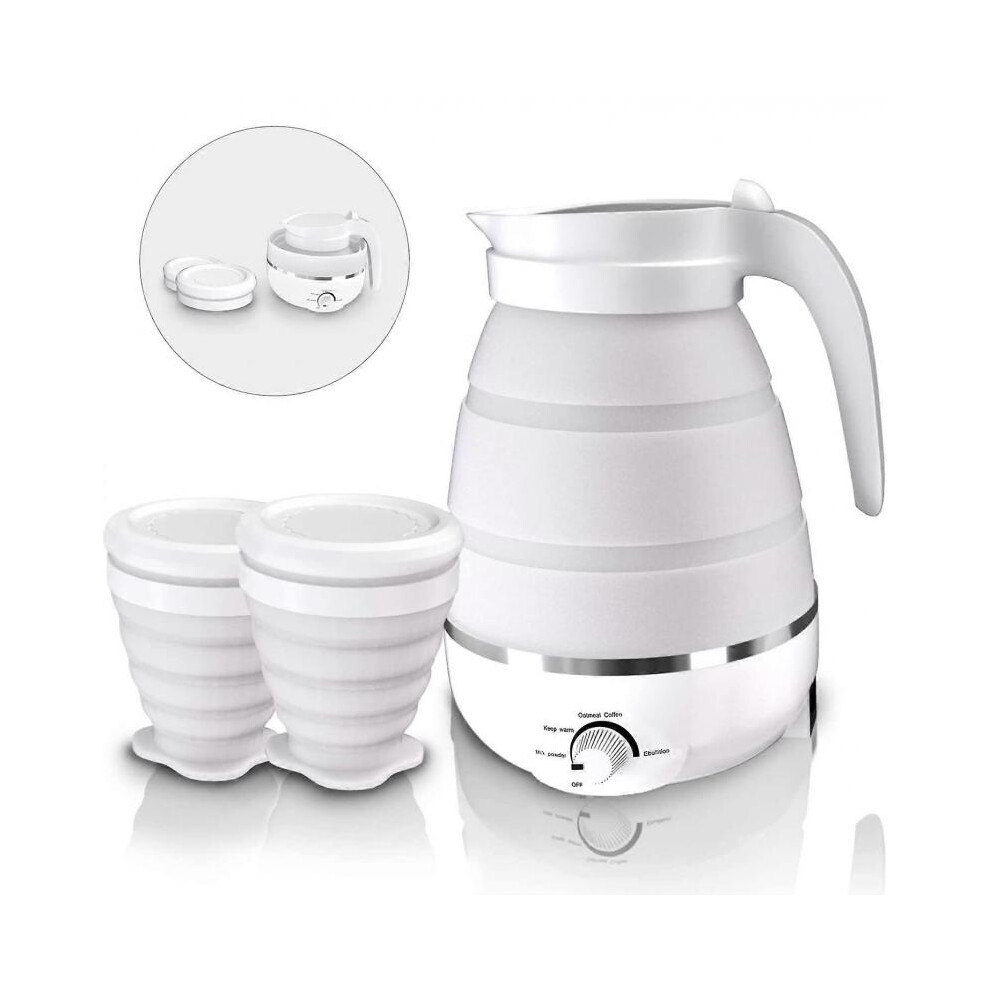 Foldable Electric Kettle 2x Mug 600w 0.6l