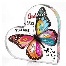 (As show, One size) Christian Gifts for Women Birthday, Butterfly Inspirational Gifts for Friends, Religious Spiritual Gifts for Her Mom Girl Female Coworker Sister Chris